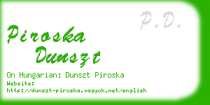 piroska dunszt business card